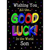 Good Luck Card for Son (Black) 