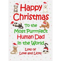 From the Cat Christmas Card (Human Dad, White)