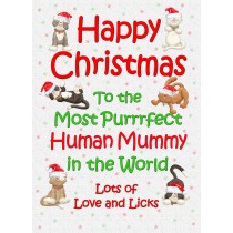From the Cat Christmas Card (Human Mummy, White)