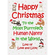 From the Cat Christmas Card (Human Nanny, White)