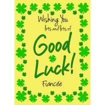 Good Luck Card for Fiancee (Yellow) 
