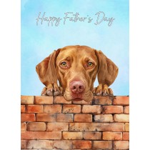 Vizsla Dog Art Fathers Day Card