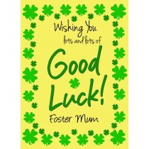 Good Luck Card for Foster Mum (Yellow) 