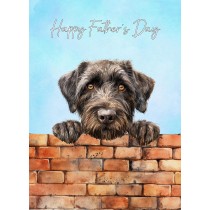 Wirehaired Pointing Griffon Dog Art Fathers Day Card
