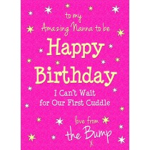 From The Bump Pregnancy Birthday Card (Nanna, Cerise)