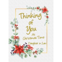Thinking of You at Christmas Card For Daughter in Law