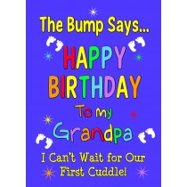 From The Bump Pregnancy Birthday Card (Grandpa, Blue)