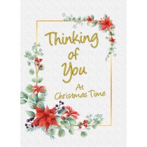 Thinking of You at Christmas Greeting Card
