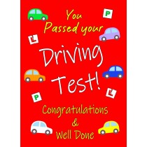 Passed Your Driving Test Card (Congratulations, Red)