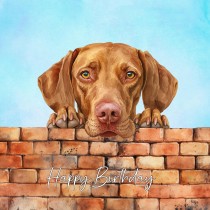 Vizsla Dog Art Square Birthday Card