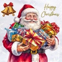 Santa Claus Art Christmas Square Card (Design 2)