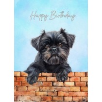 Affen Pinscher Dog Art Birthday Card