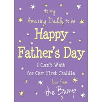 From The Bump Pregnancy Fathers Day Card (Daddy, Purple)