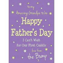 From The Bump Pregnancy Fathers Day Card (Grandpa, Purple)