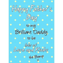 Personalised From The Bump Pregnancy Fathers Day Card (Daddy, Dots)