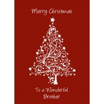 Christmas Card For Brother (White Tree)