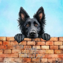 Belgian Shepherd Dog Art Square Fathers Day Card