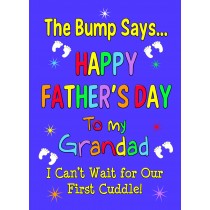 From The Bump Pregnancy Fathers Day Card (Grandad, Blue)