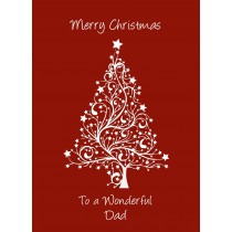 Christmas Card For Dad (White Tree)