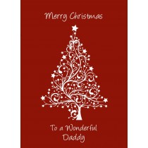 Christmas Card For Daddy (White Tree)