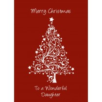 Christmas Card For Daughter (White Tree)