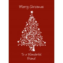 Christmas Card For Special Friend (White Tree)