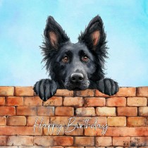 Belgian Shepherd Dog Art Square Birthday Card