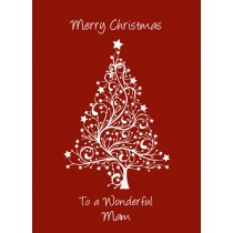Christmas Card For Mam (White Tree)