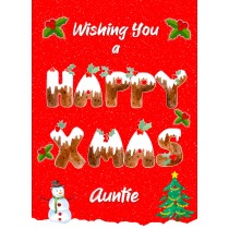Happy Xmas Christmas Card For Auntie
