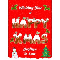Happy Xmas Christmas Card For Brother in Law