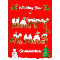 Happy Xmas Christmas Card For Grandmother