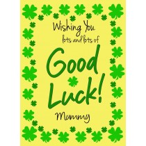 Good Luck Card for Mummy (Yellow) 