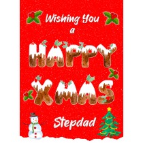 Happy Xmas Christmas Card For Stepdad