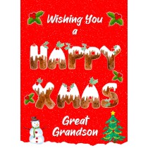 Happy Xmas Christmas Card For Great Grandson