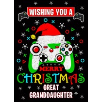 Gamer Christmas Card For Great Granddaughter