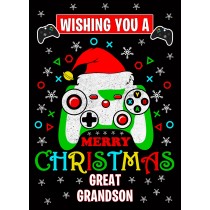 Gamer Christmas Card For Great Grandson
