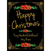 Personalised Christmas Card For Girlfriend (Wonderful)
