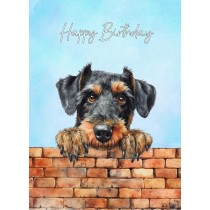 Airedale Dog Art Birthday Card