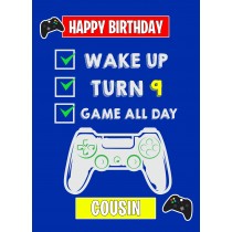 9th Level Gamer Birthday Card For Cousin