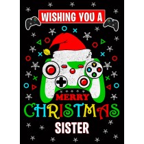 Gamer Christmas Card For Sister