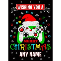 Personalised Gamer Christmas Card