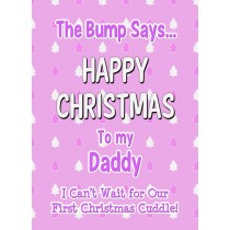 From The Bump Pregnancy Christmas Card (Daddy, Pink)