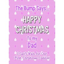 From The Bump Pregnancy Christmas Card (Dad, Pink)