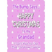 From The Bump Pregnancy Christmas Card (Grandad, Pink)