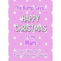 From The Bump Pregnancy Christmas Card (Mam, Pink)