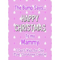 From The Bump Pregnancy Christmas Card (Mammy, Pink)