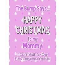 From The Bump Pregnancy Christmas Card (Mommy, Pink)