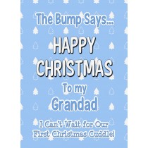 From The Bump Pregnancy Christmas Card (Grandad, Blue)
