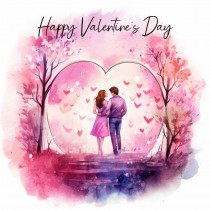 Valentines Day Square Greeting Card (Design 5)