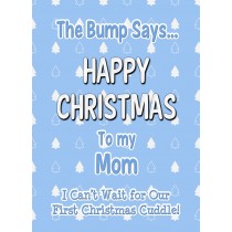 From The Bump Pregnancy Christmas Card (Mom, Blue)